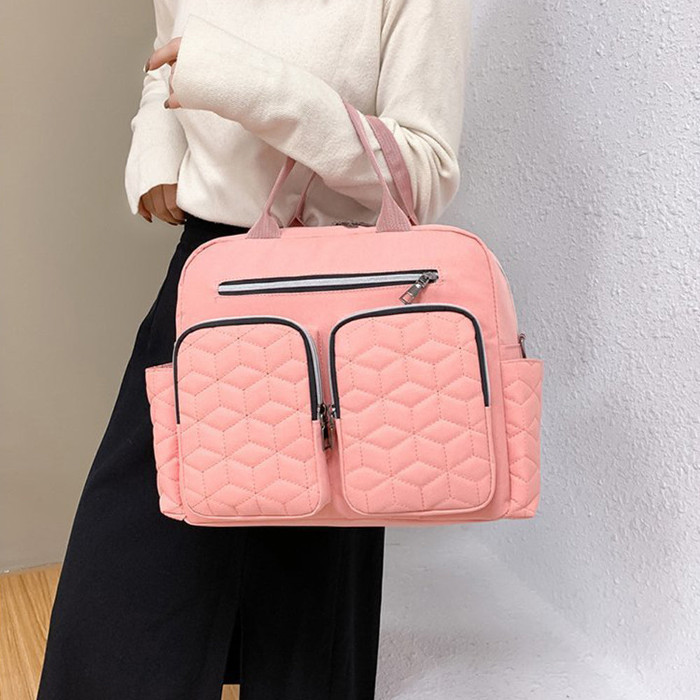 Large Mummy Changing Shoulder Travel Diaper Bag Baby Nappy Tote Handbag Pink