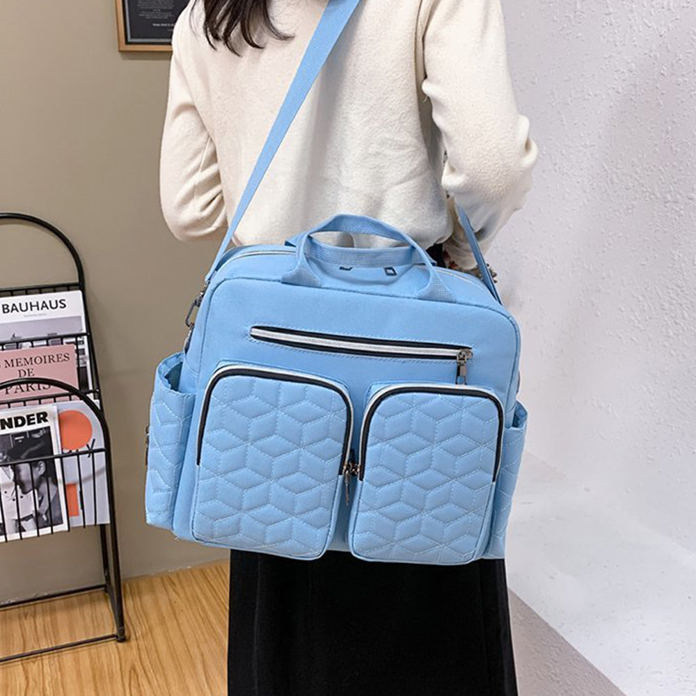 Large Mummy Changing Shoulder Travel Diaper Bag Baby Nappy Tote Handbag Sky Blue