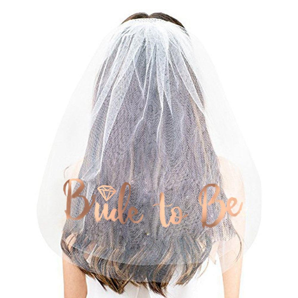 Bride To Be Set Veil Sash Tiara Hens Night Bridal Shower Party Accessories White