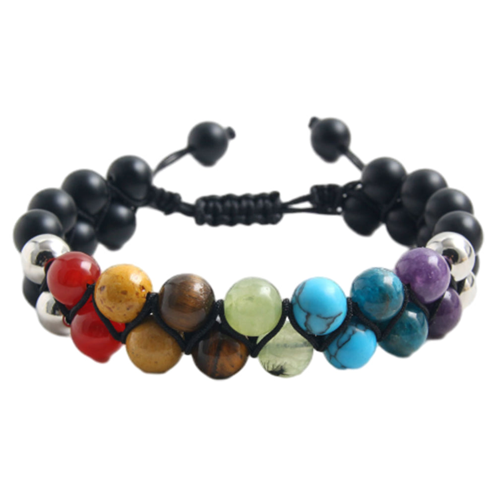 Chakra Bracelet Healing Yoga Stone Beads Bracelet Matte Stone