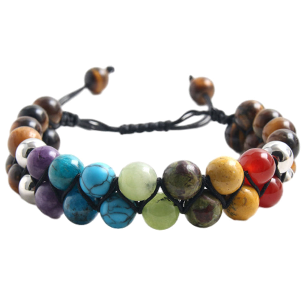 Chakra Bracelet Healing Yoga Stone Beads Bracelet Tiger Eye