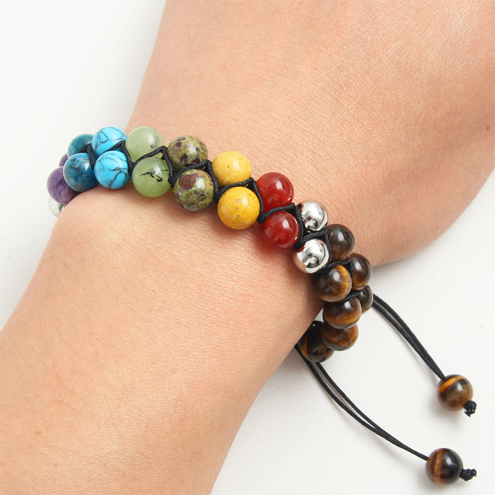 Chakra Bracelet Healing Yoga Stone Beads Bracelet Tiger Eye