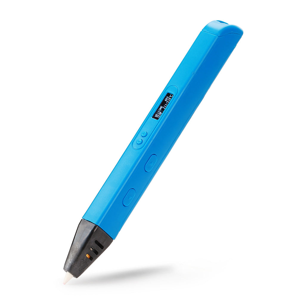 Printing 3D Pen with OLED Display Drawing Pen Printer with PLA Filament Blue