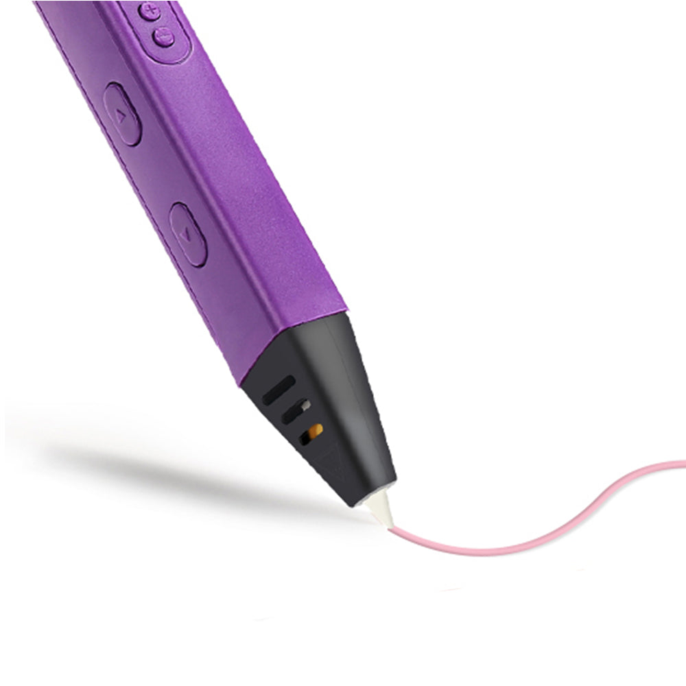 Printing 3D Pen with OLED Display Drawing Pen Printer with PLA Filament Purple