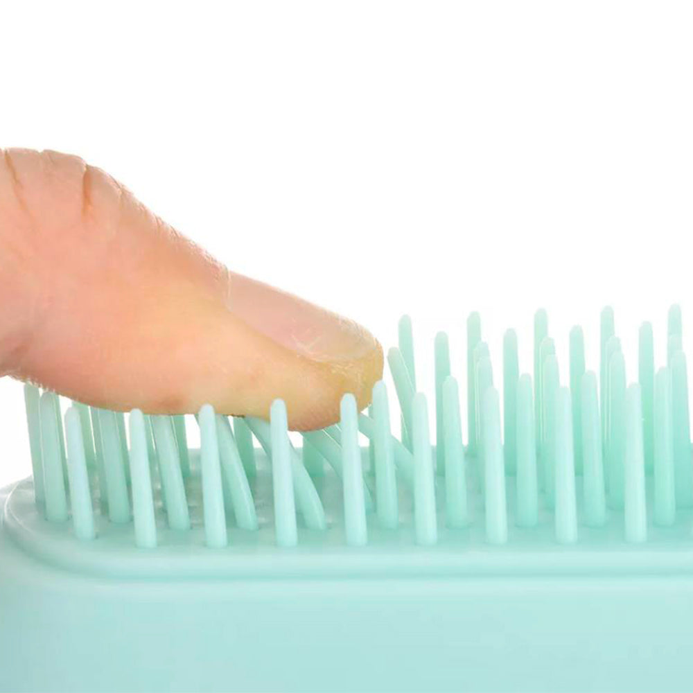 Self-Cleaning Anti-Static Massage Comb Scalable Rotate Lifting Hair Brush Blue