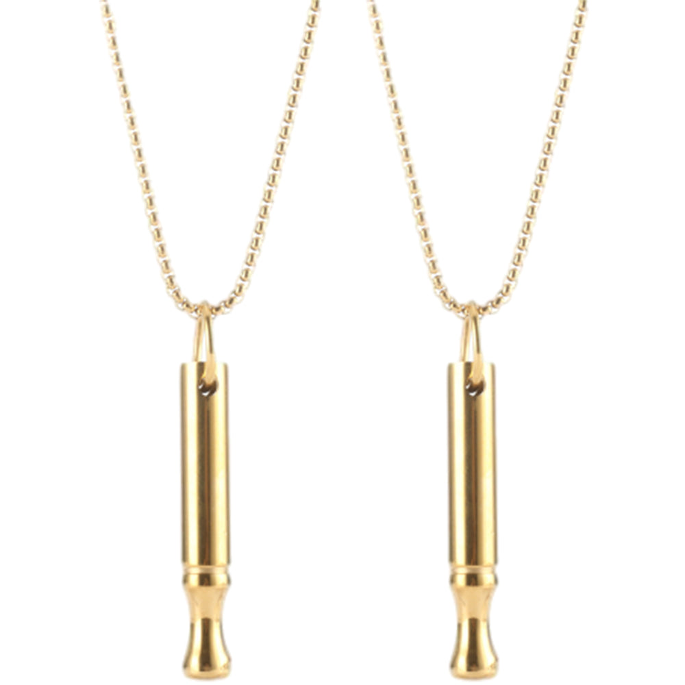Anxiety Stress Relief Mindful Breathing Necklace Meditation Necklace Golden