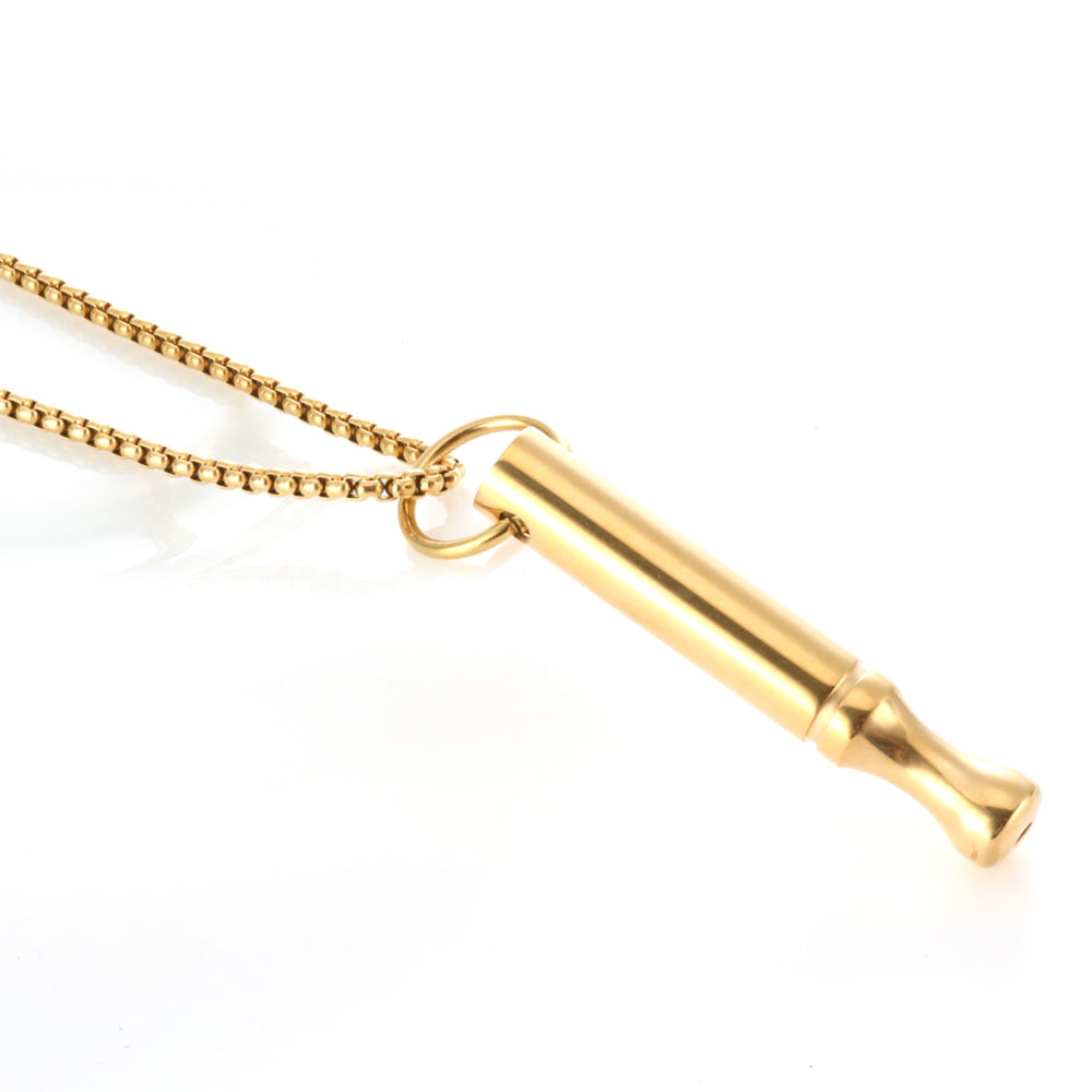 Anxiety Stress Relief Mindful Breathing Necklace Meditation Necklace Golden