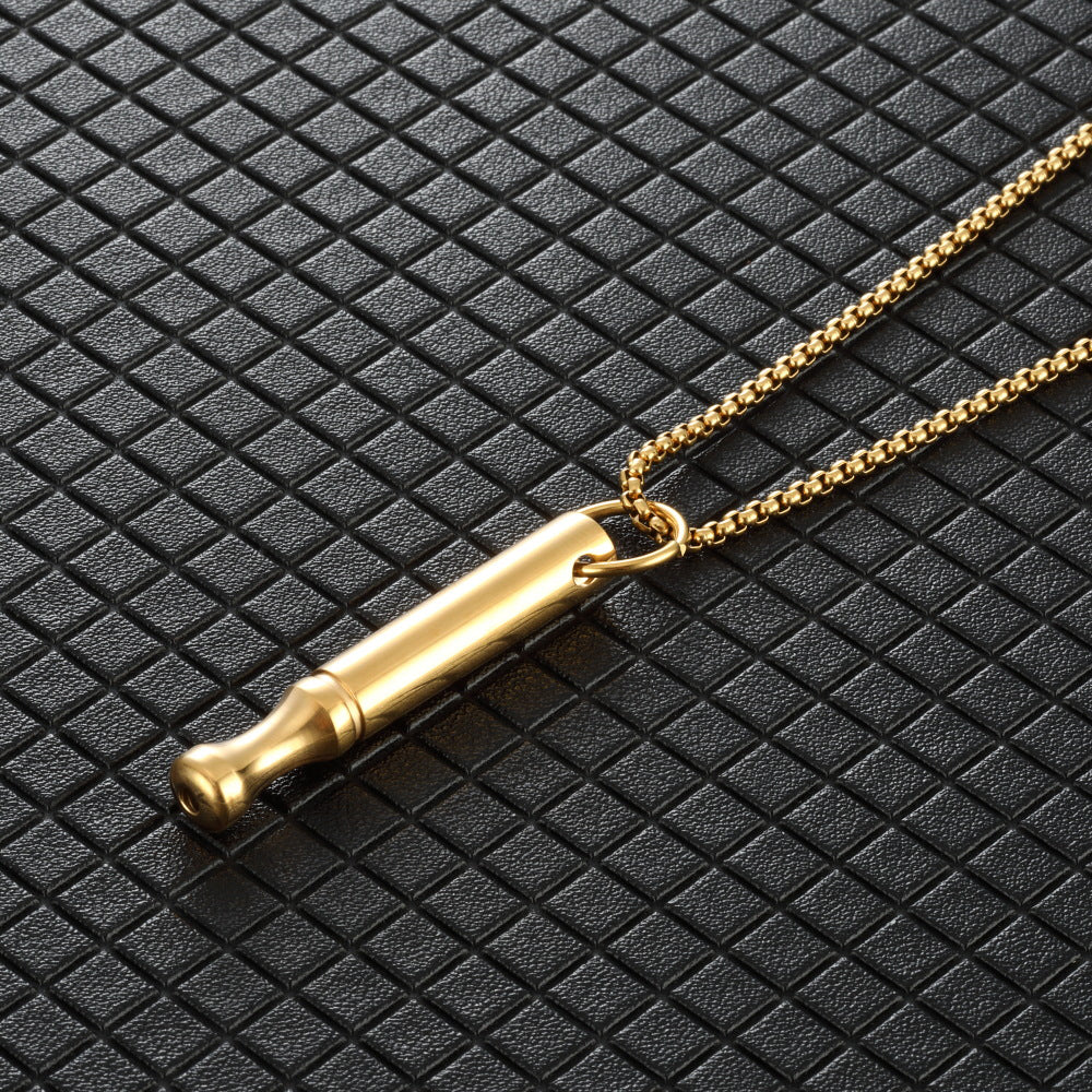 Anxiety Stress Relief Mindful Breathing Necklace Meditation Necklace Golden