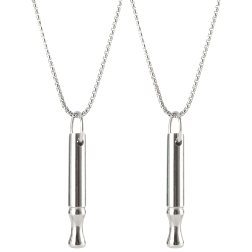 Anxiety Stress Relief Mindful Breathing Necklace Meditation Necklace Silver