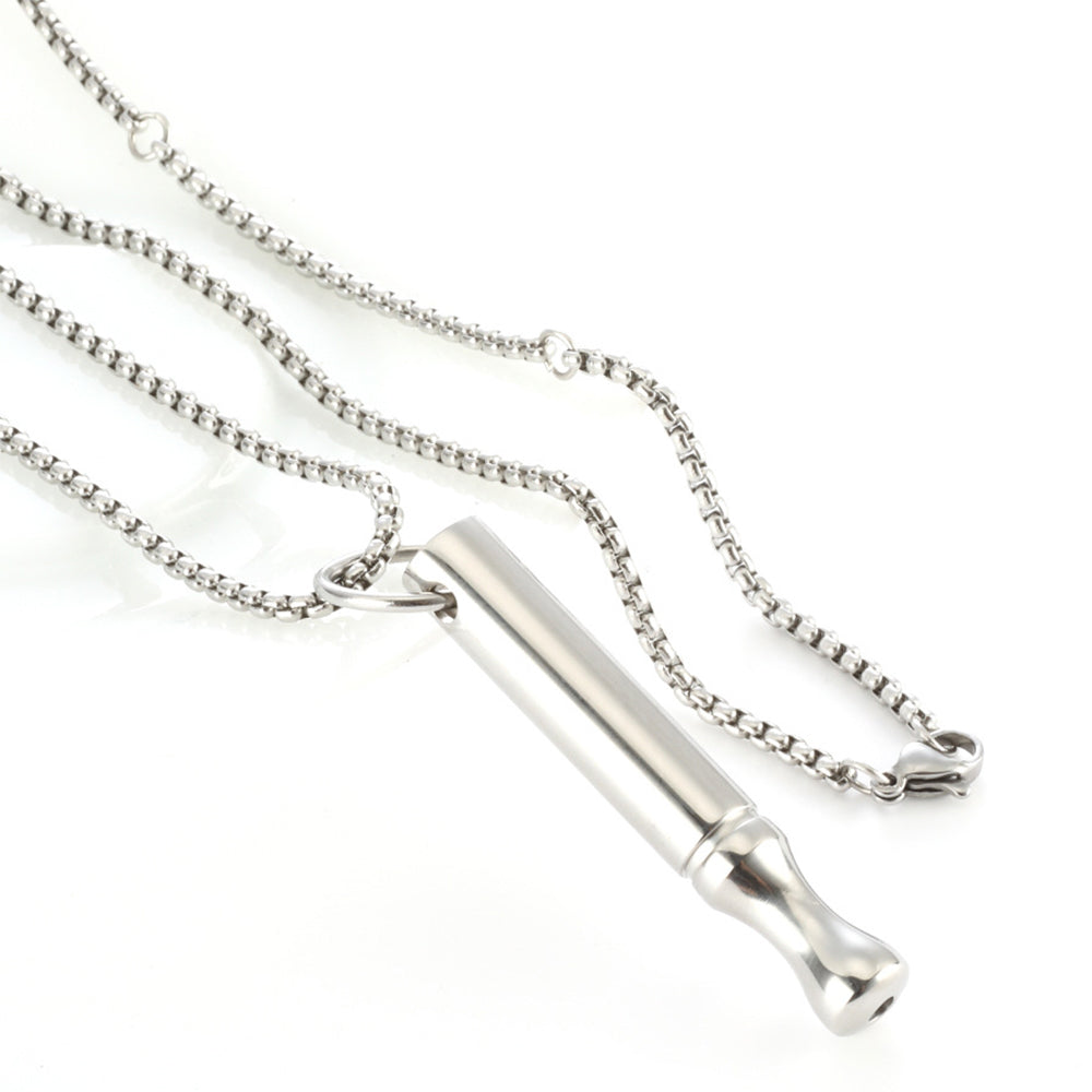 Anxiety Stress Relief Mindful Breathing Necklace Meditation Necklace Silver