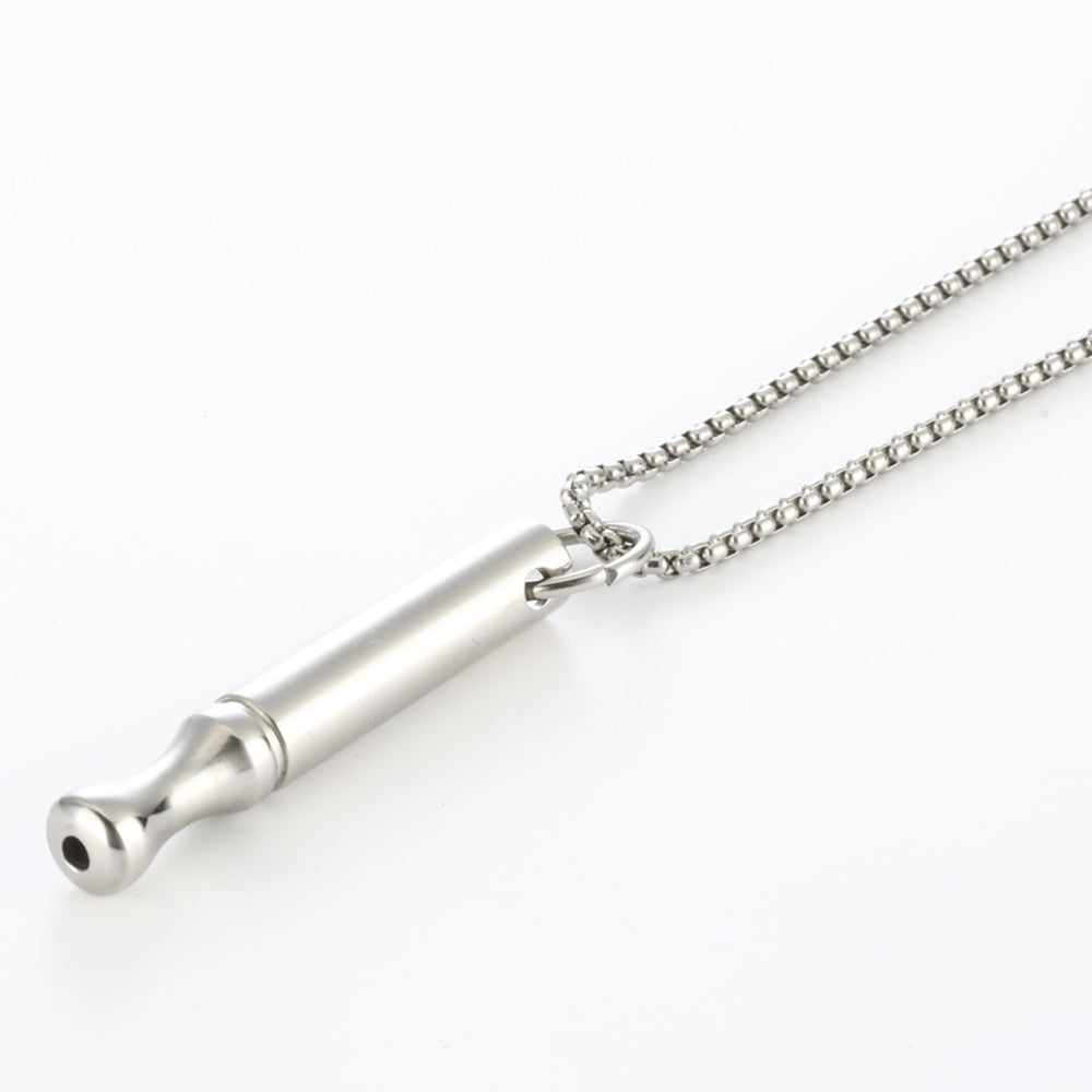 Anxiety Stress Relief Mindful Breathing Necklace Meditation Necklace Silver