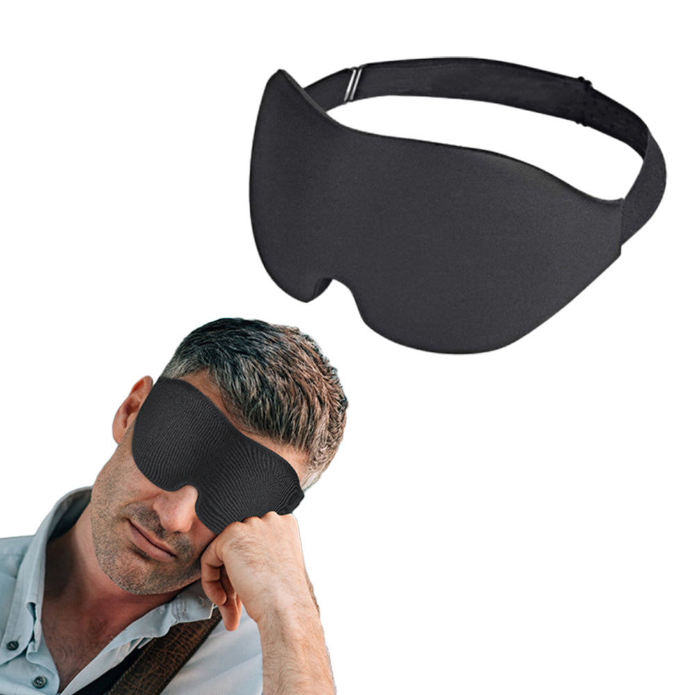 Travel Sleep Eye Mask 3D Memory Foam Padded Shade Cover Sleeping Blindfold Black