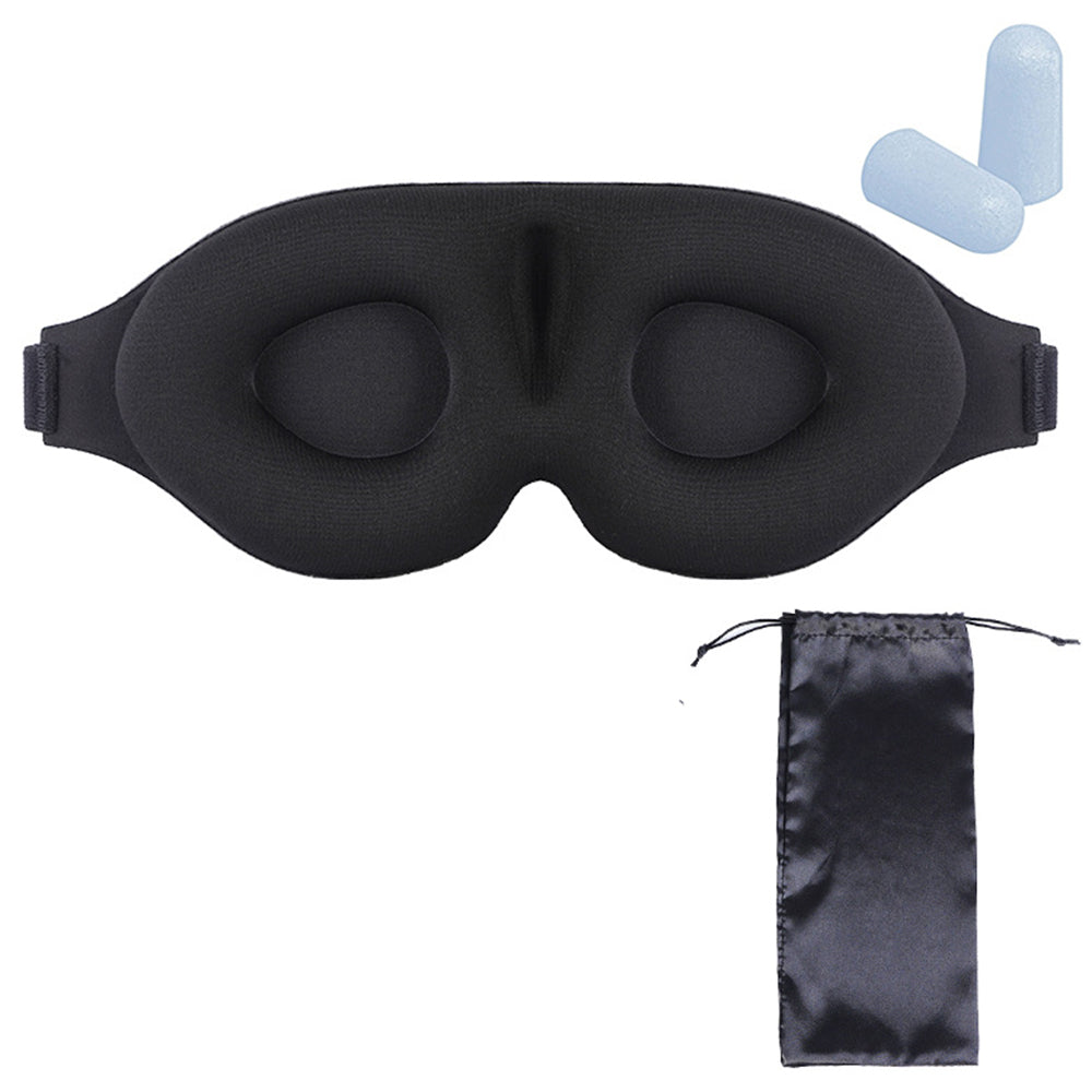 Travel Sleep Eye Mask 3D Memory Foam Padded Shade Cover Sleeping Blindfold Black