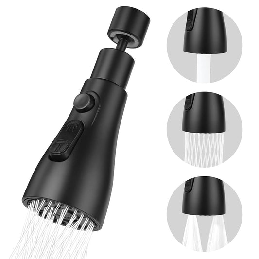 3 Modes Faucet Sprayer 360 Flexible Kitchen Sink Extension Attachment Water Saving Nozzle