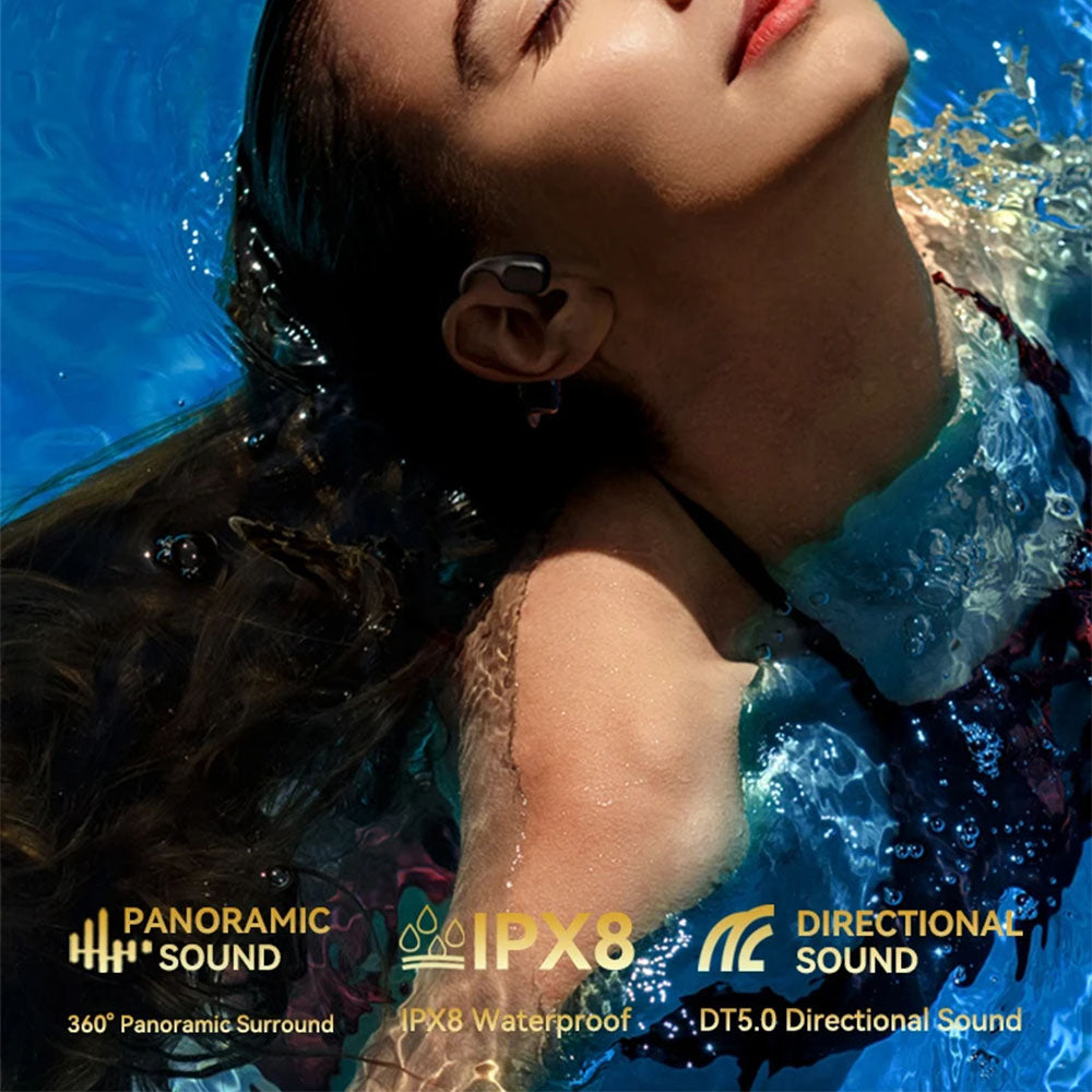 IPX8 Waterproof Bone Conduction Bluetooth Earphones