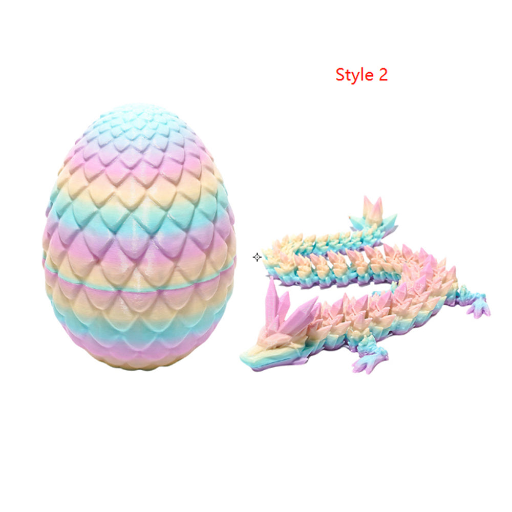 Articulated 3D Printed Dragon Egg with a Dragon Inside
