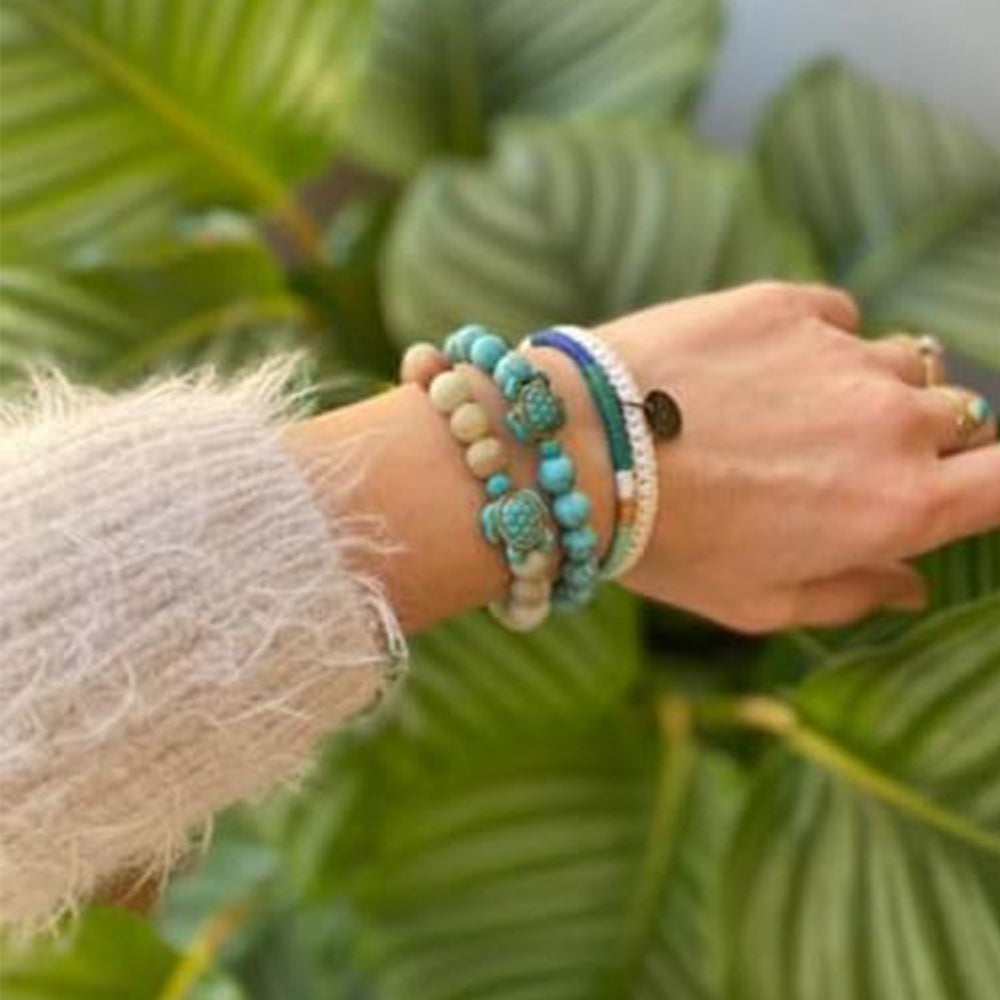 2Pcs Turquoise Turtle Bracelet Friendship Bracelets