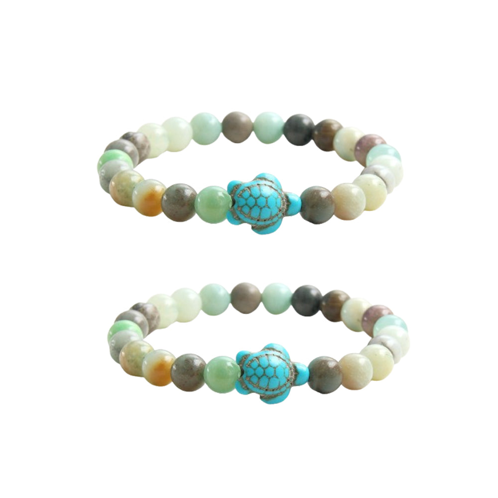 2Pcs Turquoise Turtle Bracelet Friendship Bracelets