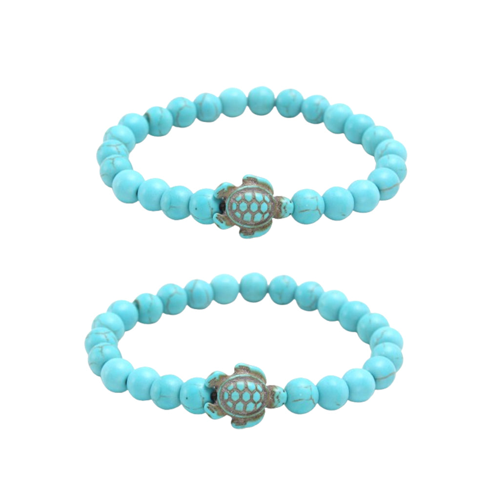 2Pcs Turquoise Turtle Bracelet Friendship Bracelets