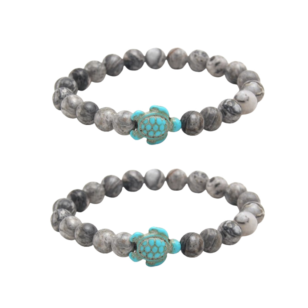 2Pcs Turquoise Turtle Bracelet Friendship Bracelets