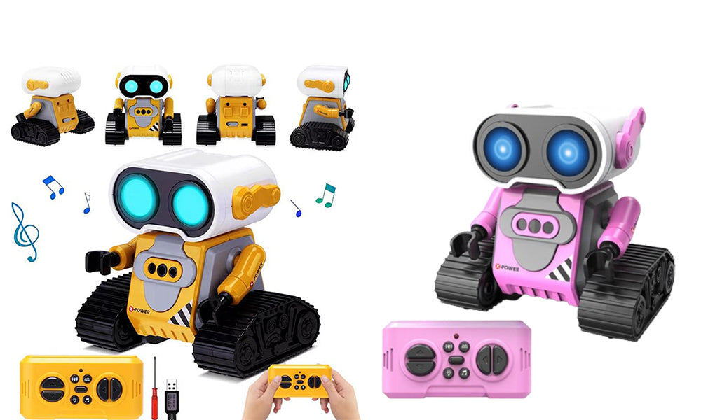 Remote Control Gesture Sensing Robot Toy with LED Light Effects