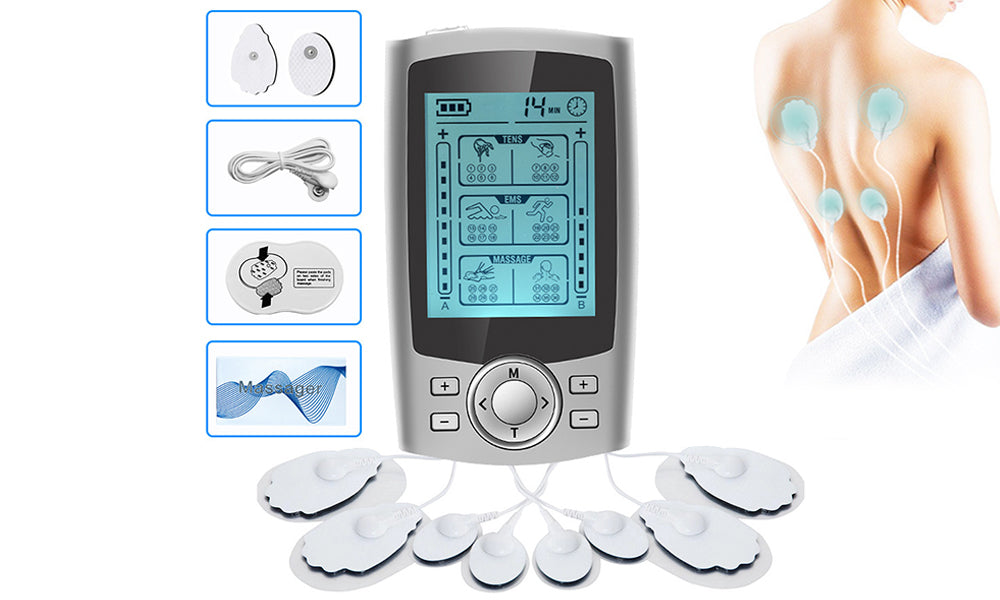 36-Mode EMS TENS Body Massager with Dual Channels & Rechargeable Battery