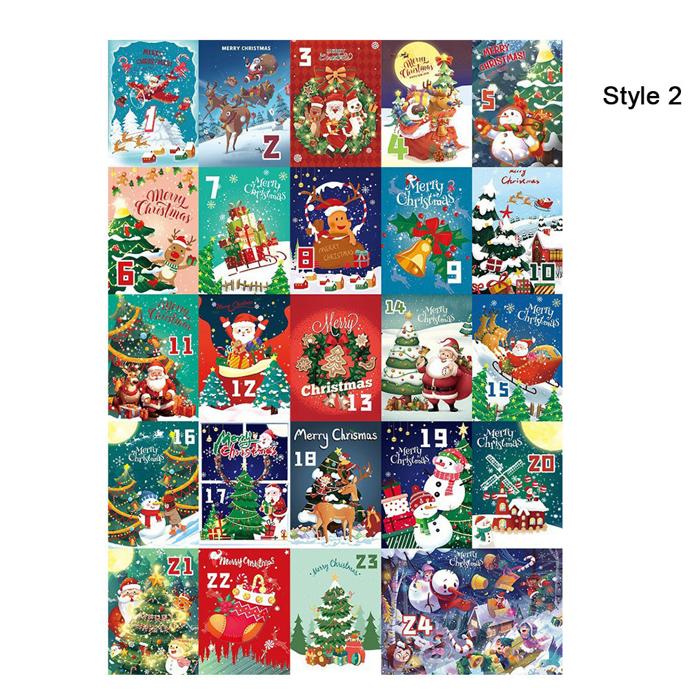 Christmas Puzzle Advent Calendar 24 Days Holiday Countdown Blind Box for Adult