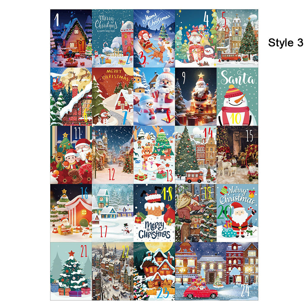 Christmas Puzzle Advent Calendar 24 Days Holiday Countdown Blind Box for Adult