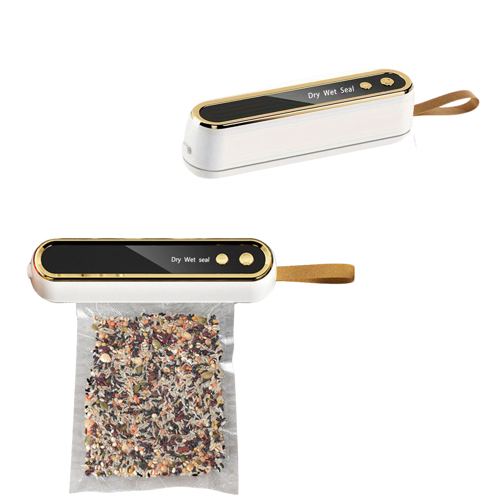 Cordless Magnetic Vacuum Sealer Machine with 10 Vacuum Bags for Food Storage