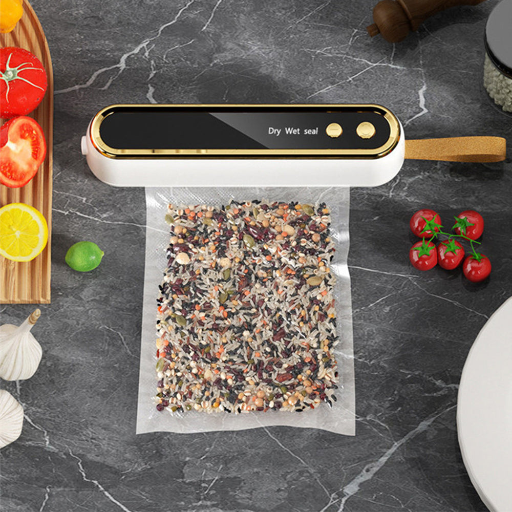 Cordless Magnetic Vacuum Sealer Machine with 10 Vacuum Bags for Food Storage