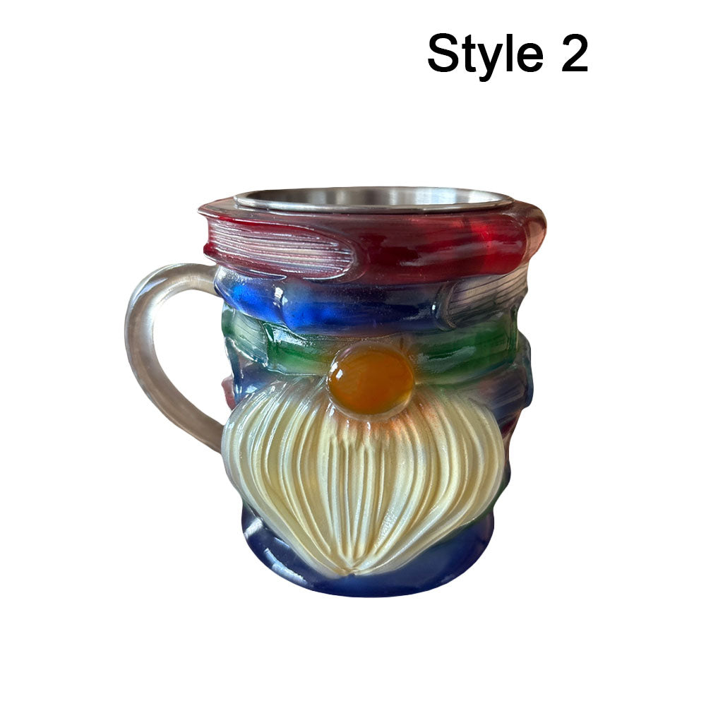 Painted Gnome Book Mug Novelty 3D Books Stack Coffee Cup