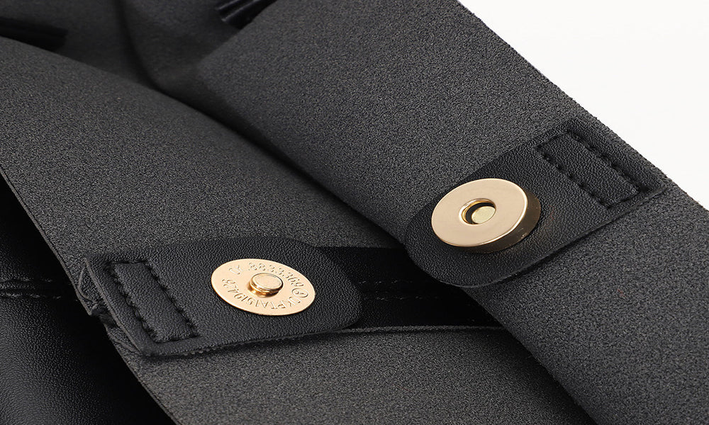 Chic PU Tote Bag with Detachable Clutch