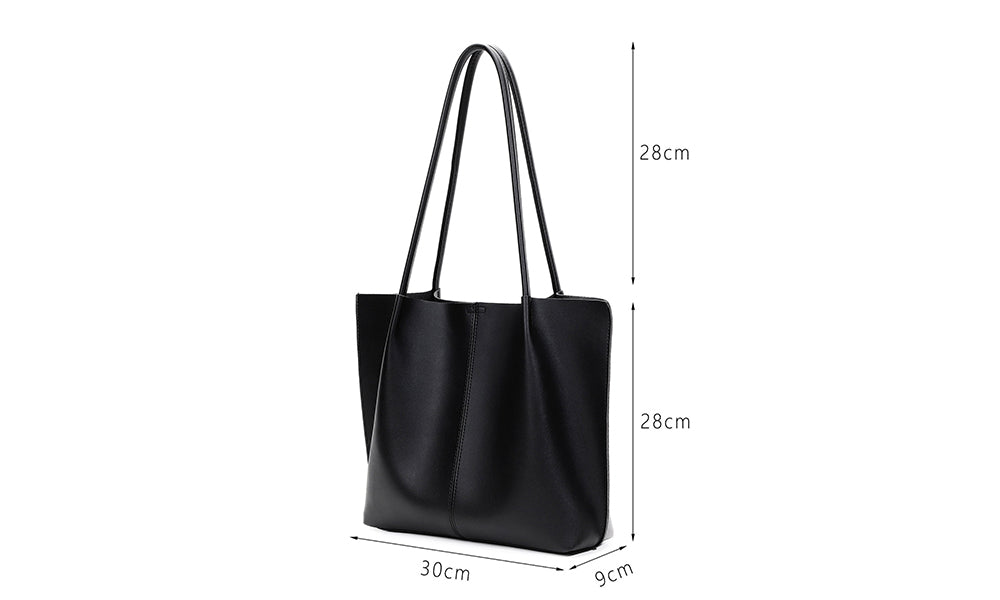 Chic PU Tote Bag with Detachable Clutch
