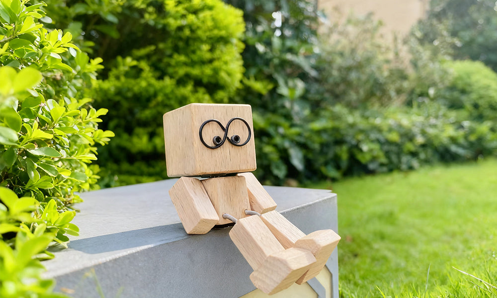 Shaking Wooden Man Figurine