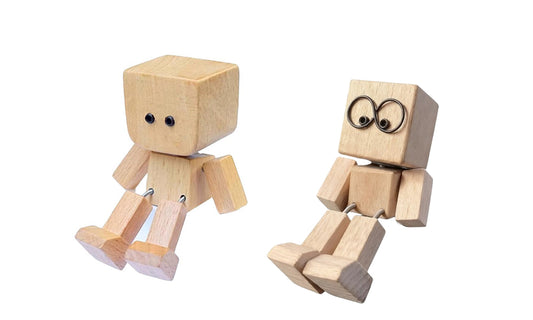 Shaking Wooden Man Figurine