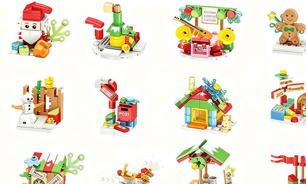 Christmas Advent Calendar Building Blocks for Kids and Families Holiday Countdown Toy