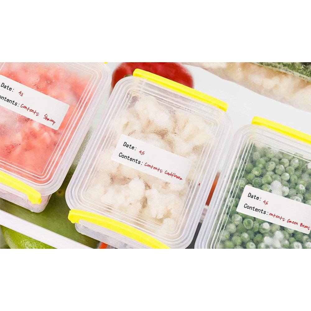 2 Rolls Kitchen Date Label Self-adhesive Sticker for Food Container Storage Box