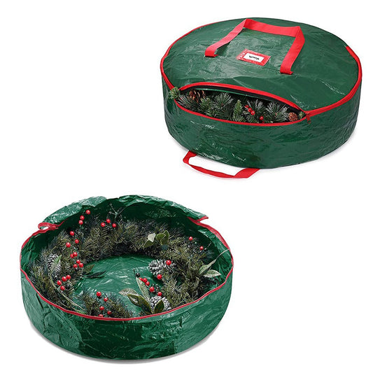 1Pc 76x20cm Christmas Wreath Storage Bag - Green