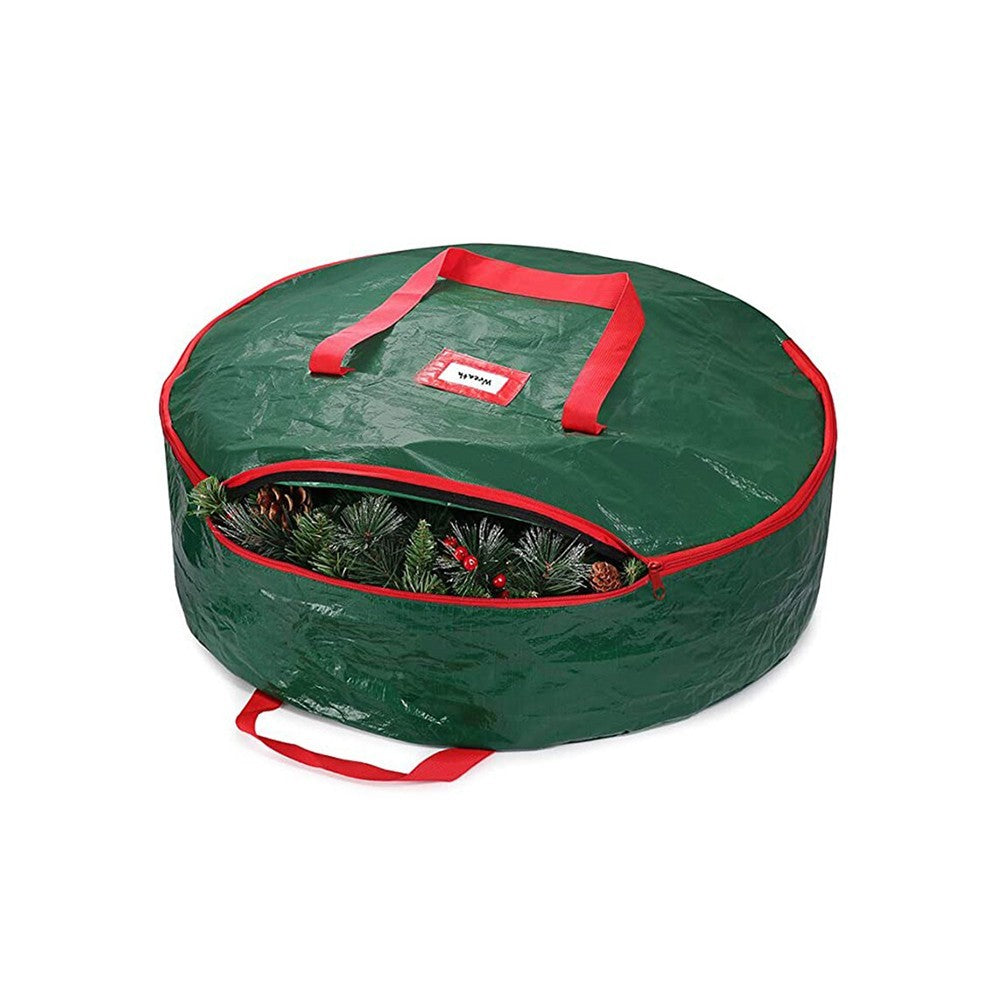 1Pc 60x18cm Christmas Wreath Storage Bag - Green