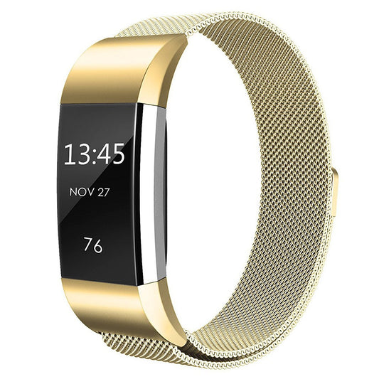Stainless Steel Milanese Loop Replacement Band for Fitbit Charge 2 - Gold