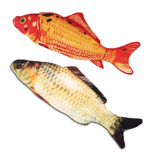 2Pcs Cat Toys USB Rechargeable Realistic Moving Fish Toy
