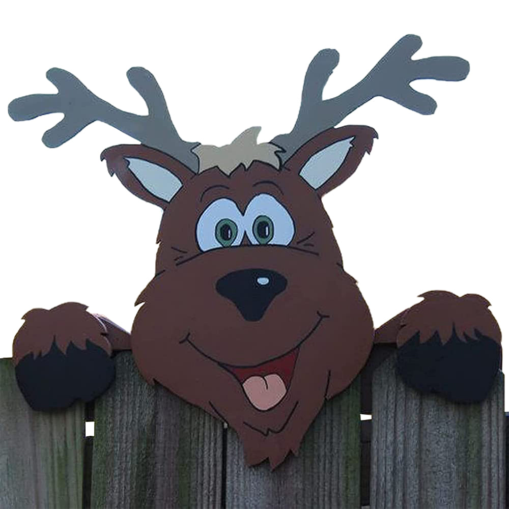 Christmas Fence Peeker Decoration
