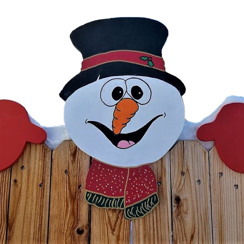 Christmas Fence Peeker Decoration