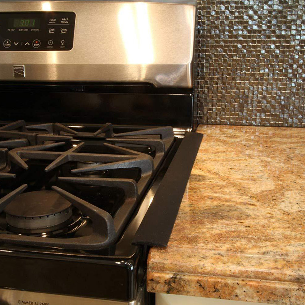 1Pc 21 inches Silicone Stove Gap Covers - Black