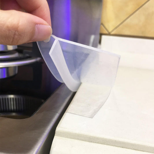 2Pcs 21 inches Silicone Stove Gap Covers - Transparent