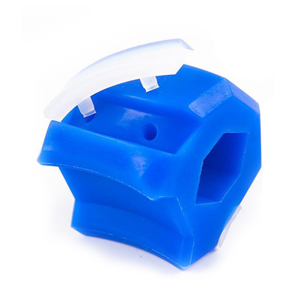 2Pcs Jaw Exerciser Silicone Jawline Shaper Facial Exerciser - Black+Blue