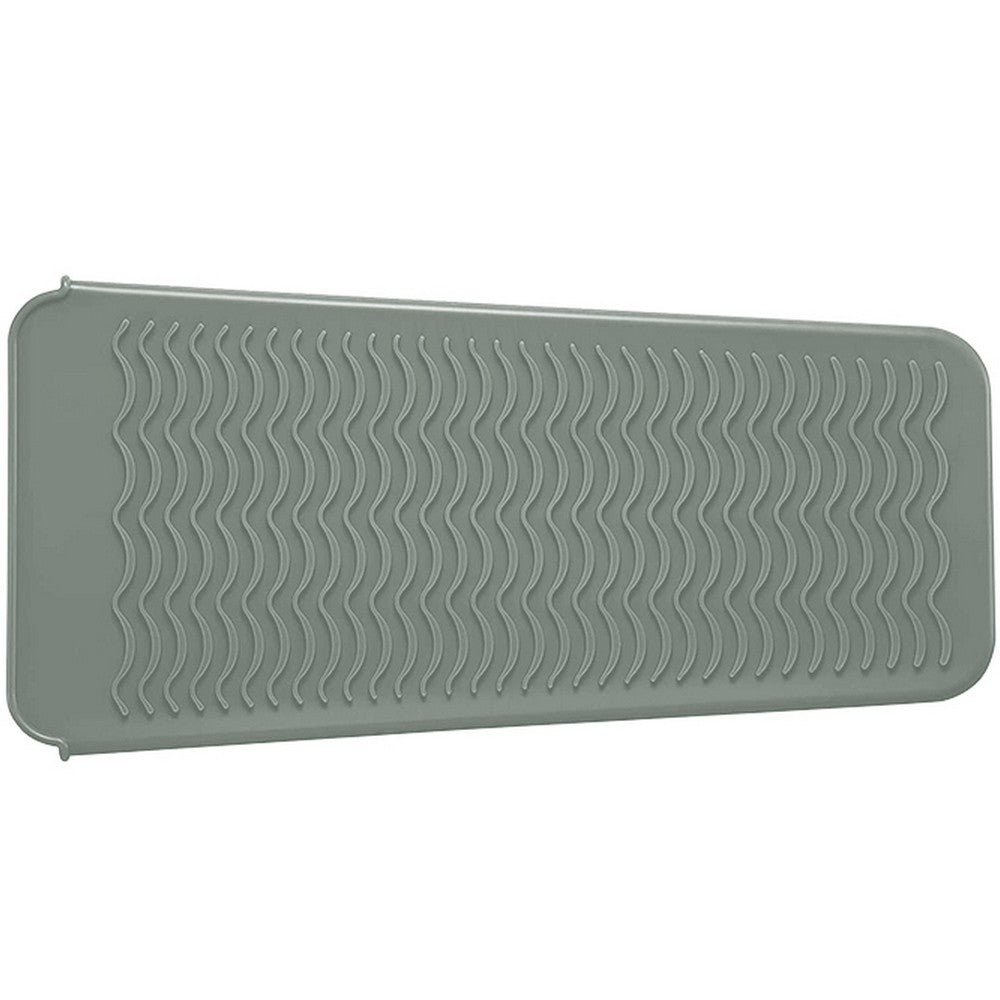 1Pc Heat Resistant Mat Pouch for Curling Irons - Grey