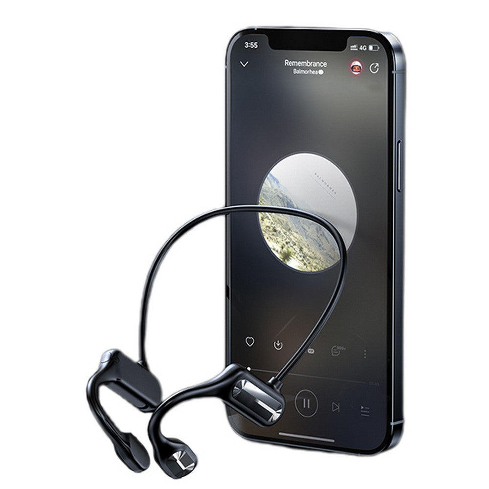 Bone Conduction Bluetooth Earphones - Black