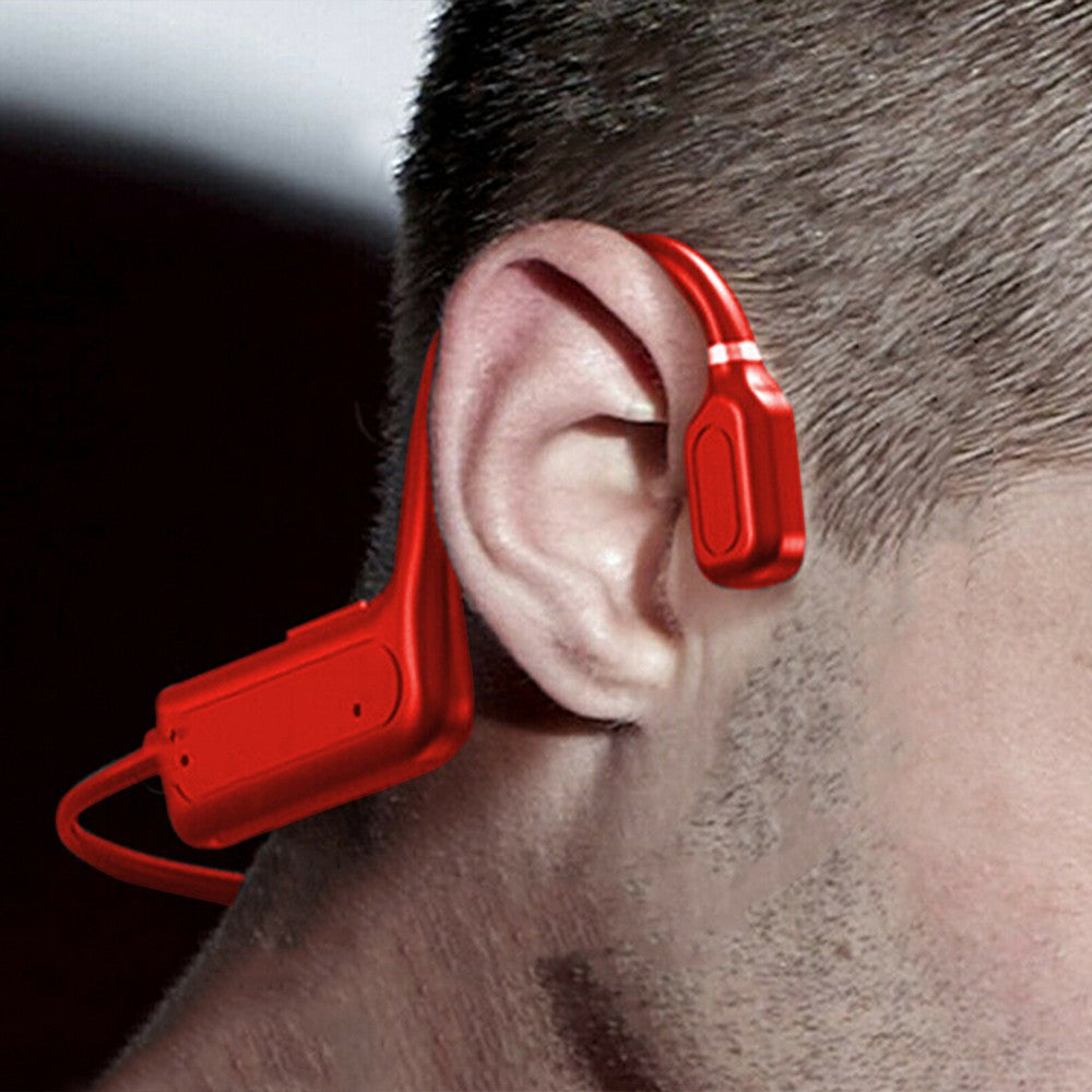 Bone Conduction Bluetooth Earphones - Red