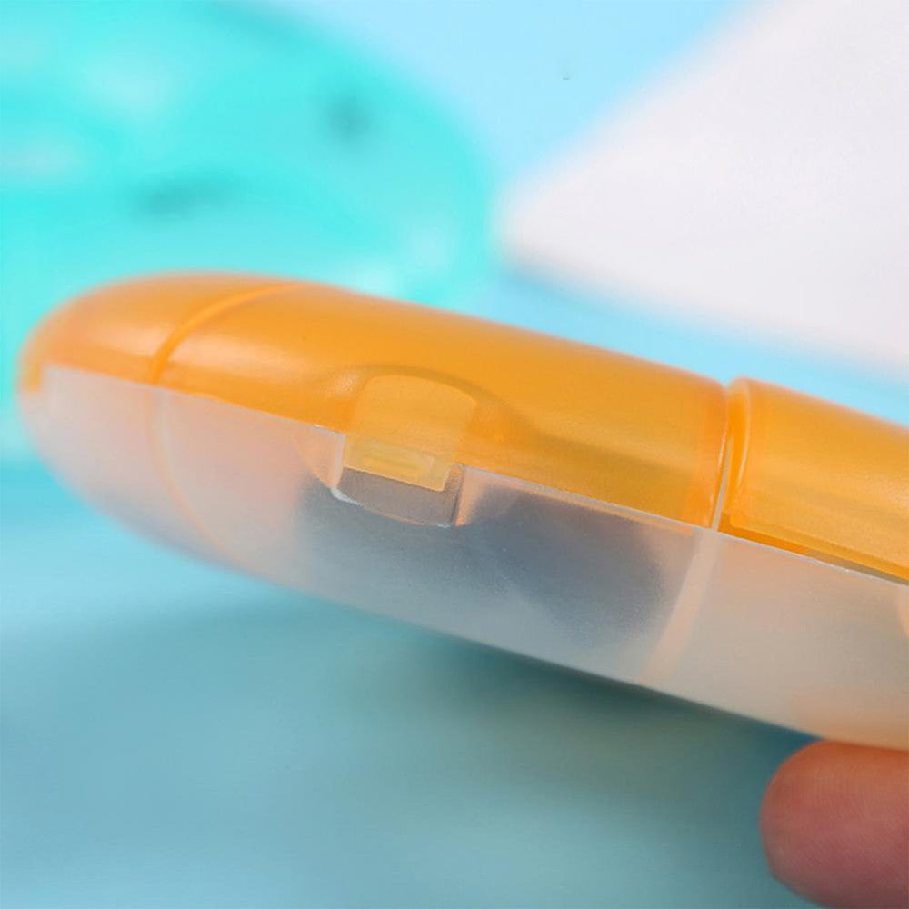 2Pcs Weekly Pill Organizer Portable Travel 7 Day Pill Box - Colorful+Black